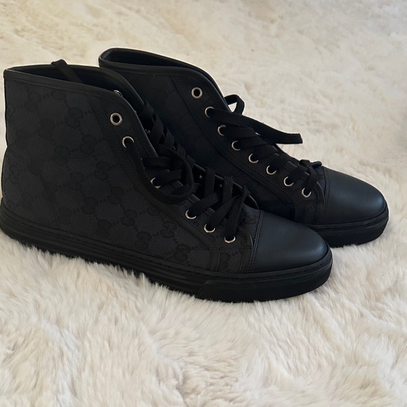 Gucci Black High-Top Men’s Sneakers - Picture 1 of 9
